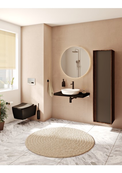 Origin Classic A4512336WTC Lavabo Sifonu, T Tipi, Mat Siyah