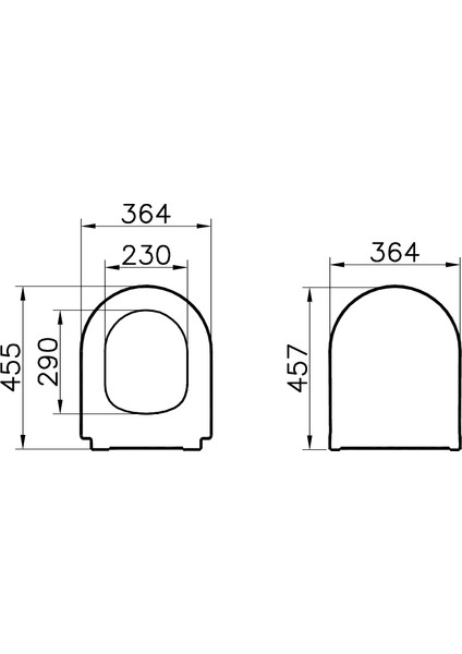 110-003R009 İnce Universal Klozet Kapağı, Yavaş Kapanır, Kolay Çıkabilir, Beyaz