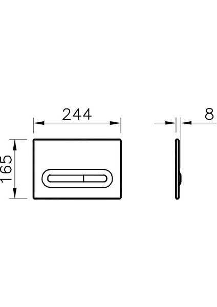 Loop T 740-0780 Kumanda Paneli, Parlak Krom