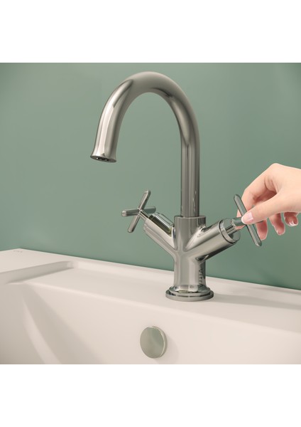 Origin Classic A42884 Lavabo Bataryası, Çift Kumandalı, Krom