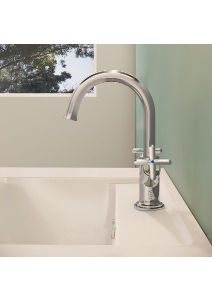 Origin Classic A42884 Lavabo Bataryası, Çift Kumandalı, Krom