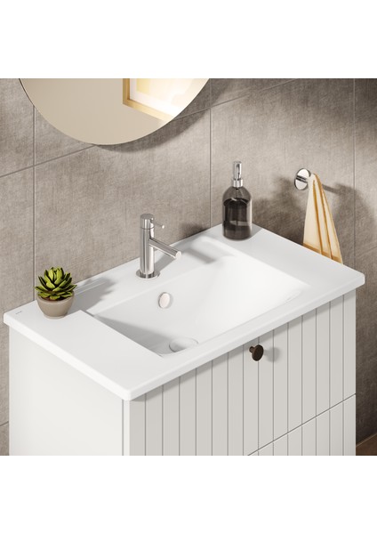 Vitra Origin A42555 Kısa Lavabo Bataryası, Krom