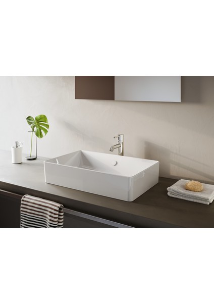 Nuo 7434B003-0016 Dikdörtgen Çanak Lavabo, 60 cm, Beyaz