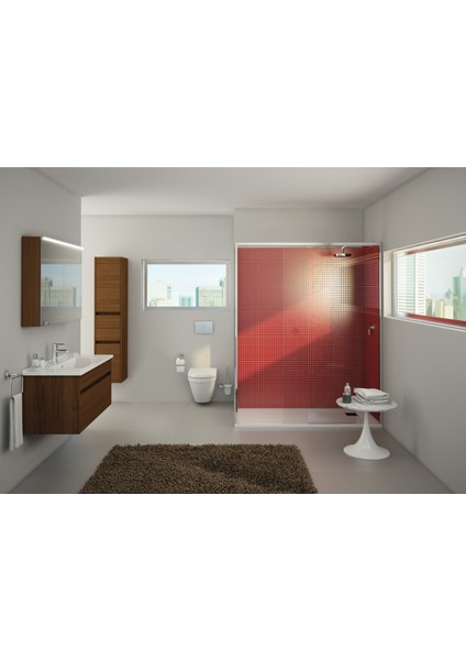 S50 5479B003-0001 Etajerli Lavabo, 100 cm, Beyaz fiyatları