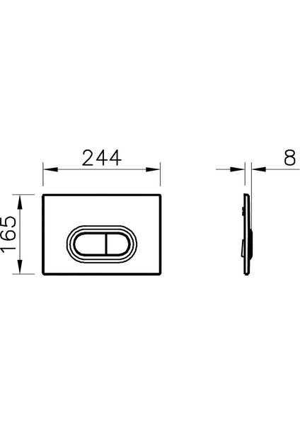 Loop O 740-0580 Kumanda Paneli, Parlak Krom