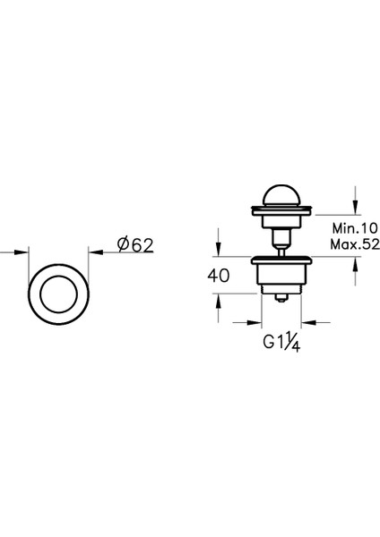 Liquid A45170 Basmalı Lavabo Yuvarlak Süzgeci, Krom