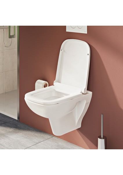 S20 77-003R009 Klozet Kapağı, Yavaş Kapanır, Kolay Çıkabilir, Beyaz