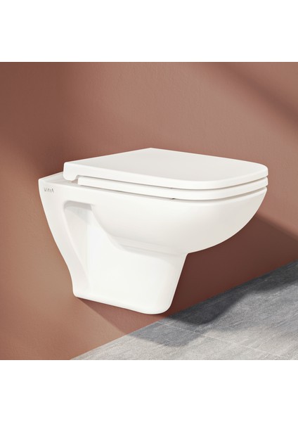 S20 77-003R009 Klozet Kapağı, Yavaş Kapanır, Kolay Çıkabilir, Beyaz