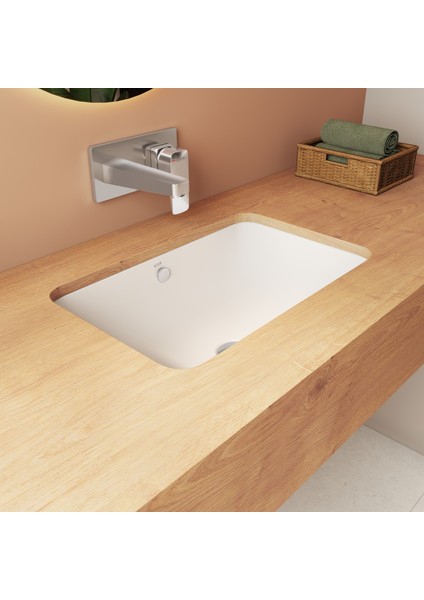 S20 7475B003-0618 Tezgah Altı Lavabo, 48 cm, Beyaz
