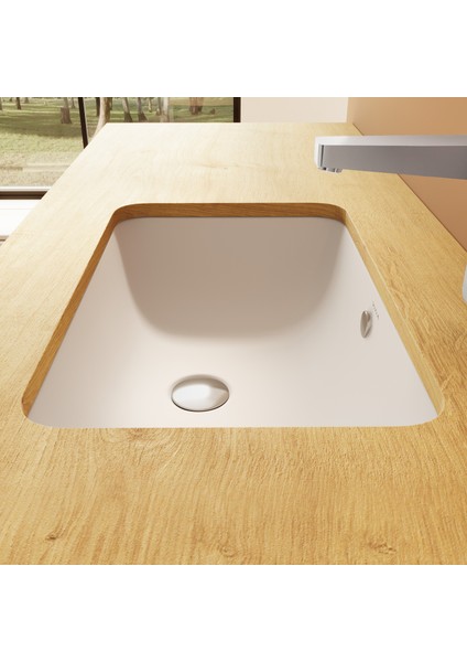 S20 7475B003-0618 Tezgah Altı Lavabo, 48 cm, Beyaz