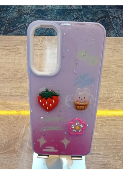 Samsung Galaxy A55 Uyumlu Kabartma Figürlü Darbe Korumalı Kapak Renkli Kılıf