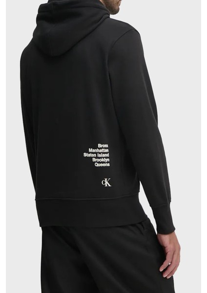 Baskılı Pamuklu Regular Fit Kapüşonlu Sweat J30J326923BEH Erkek Sweat J30J326923 Beh