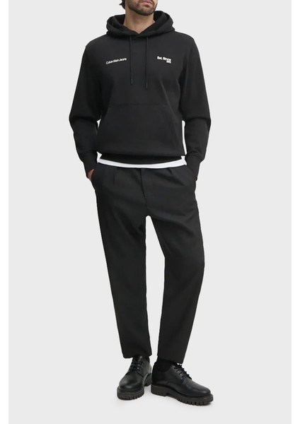 Baskılı Pamuklu Regular Fit Kapüşonlu Sweat J30J326923BEH Erkek Sweat J30J326923 Beh