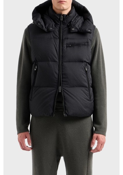 Jakarlı Regular Fit Çıkarılabilir Kapüşonlu Şişme Yelek Erkek Yelek 6D1B66 1nnxz 0999