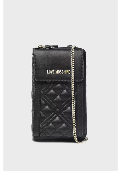 Love Moschino Kapitoneli Çıkarılabilir Zincir Askılı Portföy Cüzdan Bayan Cüzdan JC5682PP0LLA0000