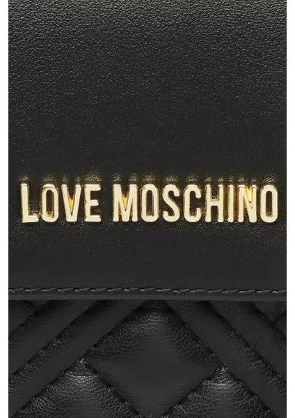 Love Moschino Kapitoneli Çıkarılabilir Zincir Askılı Portföy Cüzdan Bayan Cüzdan JC5682PP0LLA0000