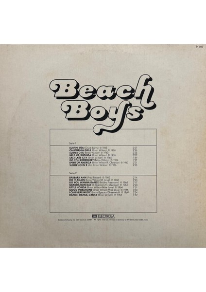 The Beach Boys – Beach Boys Lp (Plak)