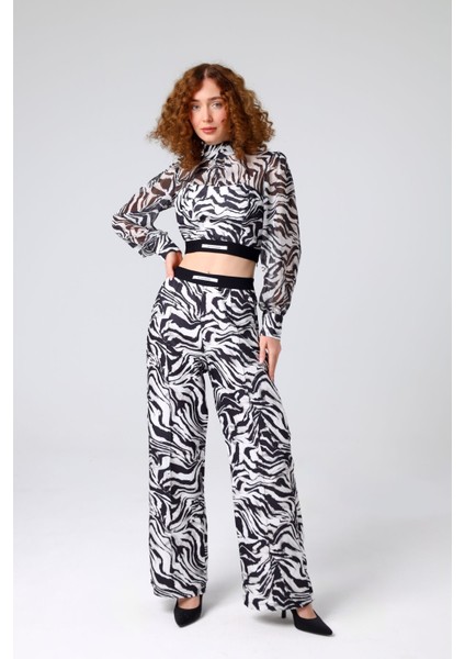 Zebra Baskılı Bluz 40