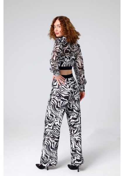 Zebra Baskılı Bluz 40