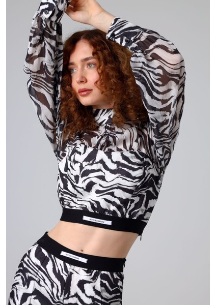 Zebra Baskılı Bluz 40