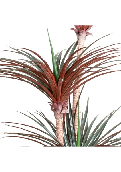 Tekno Trust Yapay Avize Çiçeği Bitkisi (Yucca Ağacı) 200 Yapraklı Yeşil-Bordo 170 Cm.
