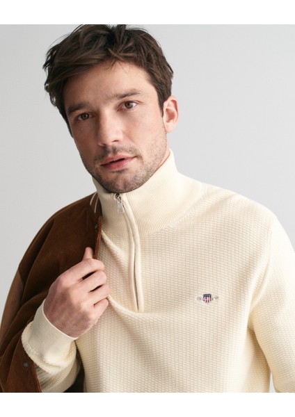 Erkek Krem Regular Fit Yarım Fermuarlı Kazak 8030211.130 modelleri