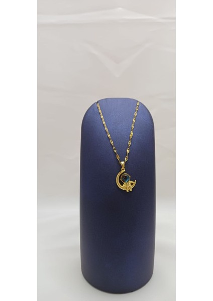 316 L Paslanmaz Çelik Gold/altın Hilalli Astronot Kolye modelleri