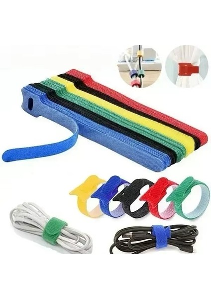 Kablo Düzenleyici Toplama Cırt Cırtı 10LU Paket