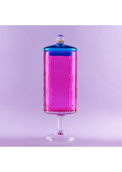 Ayaklı Kase Pembe - Mavi