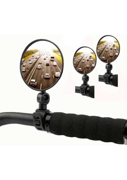 Geniş Açılı Bisiklet Scooter Motor Aynası Dikiz Ayna Yuvarlak Geniş Açı