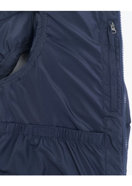 Erkek Lacivert Regular Fit Dik Yaka Kapitone Yelek 7006444.410
