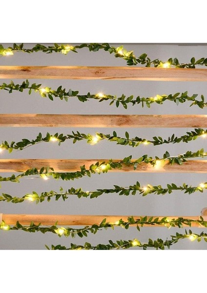 5 Metre Metalik Renkli Yapraklı Peri Ledli Telli Şerit fiyatları