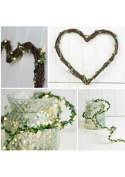 5 Metre Metalik Renkli Yapraklı Peri Ledli Telli Şerit indirimleri