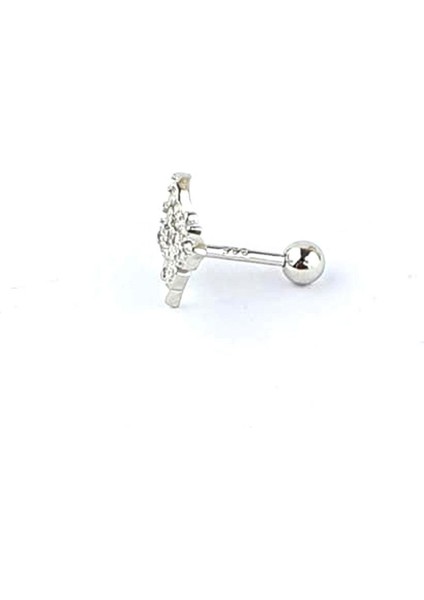 Zirkon Taş Detaylı Kelebek Figürlü 925AYAR Gümüş Tragus Helix Kikirdak Piercing fiyatları