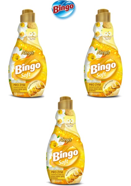 Konsantre Çamaşır Yumuşatıcısı Nergis 1440 ml x 3 Adet