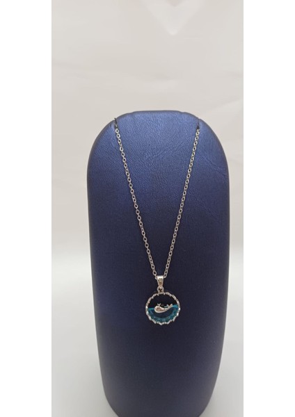 316 L Paslanmaz Çelik Silver/gümüş Zirkon Taşlı Yunus Kolye fiyatları