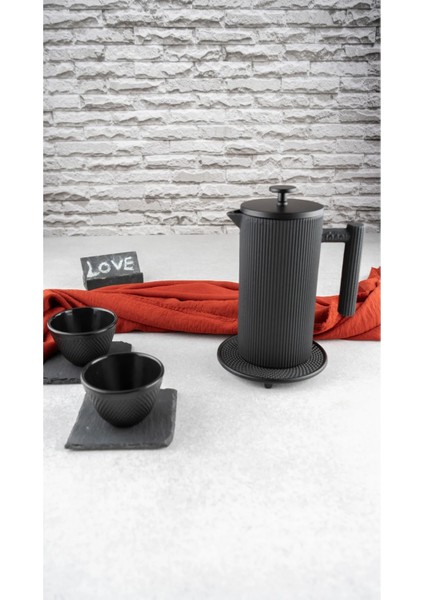 Linden - Döküm French Press 800 ml Siyah fırsatları