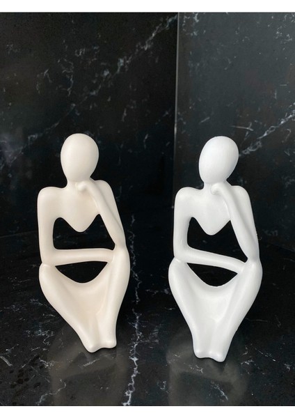 Dekoratif Obje, Alçı, 9x13 cm, Beyaz, Şık ve Elegant Tasarım fırsatları