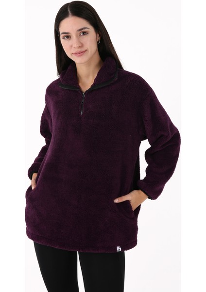 Cheer Casual Kadın Peluş Mont Mor fırsatları