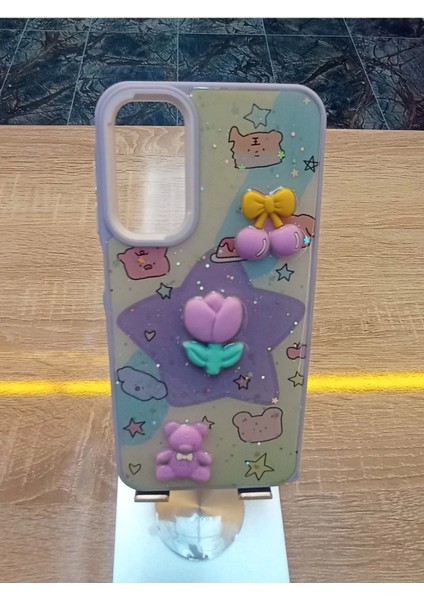 Samsung Galaxy A15 Uyumlu Kabartma Figürlü Darbe Korumalı Kapak Renkli Kılıf