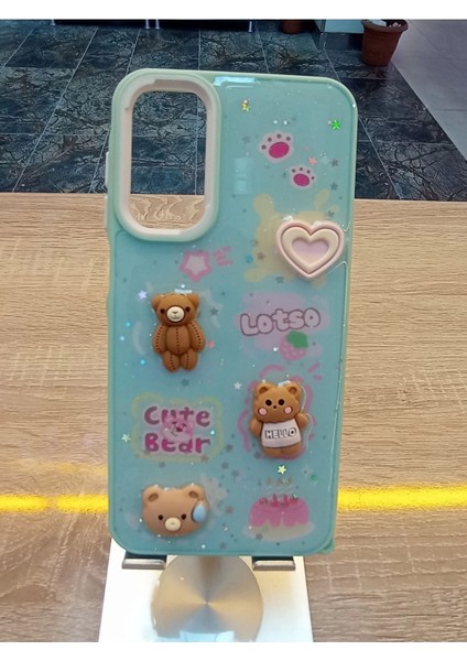 Samsung Galaxy A15 Uyumlu Kabartma Figürlü Darbe Korumalı Kapak Renkli Kılıf