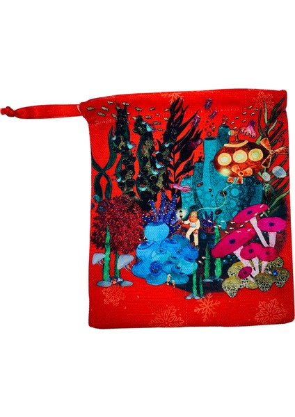 Özel Tasarım 2025 Happy New Year Yılbaşı Konseptli Kurdeleli Hatıra Kesesi Çuvalı (17X20CM) 1 Adet