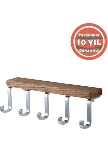 Paslanmaz Pirinç Selvi 5'li Askılık