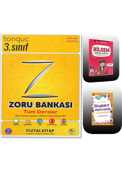Tonguç Yayınları 3. Sınıf Tüm Dersler Zoru Bankası + Matematik ve Bilsem Seti