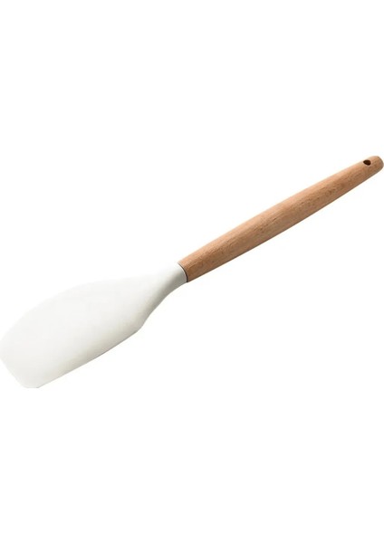 Bambu Saplı Silikon Sıyırma Yan Spatula