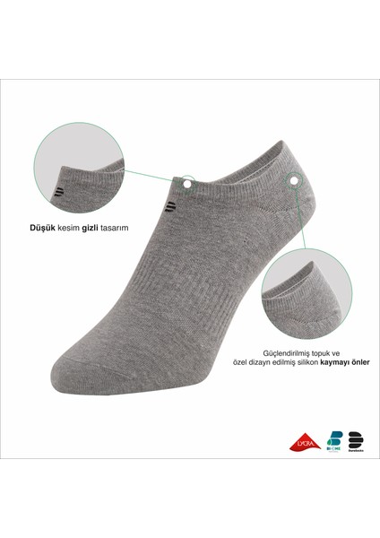 Drlsocks Bambu Sneakers Çorap (Kadın & Erkek, 6'lı Set – Dikişsiz, , )