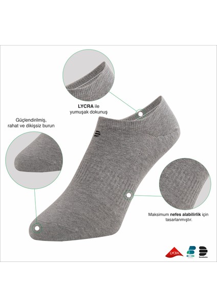 Drlsocks Bambu Sneakers Çorap (Kadın & Erkek, 6'lı Set – Dikişsiz, , )