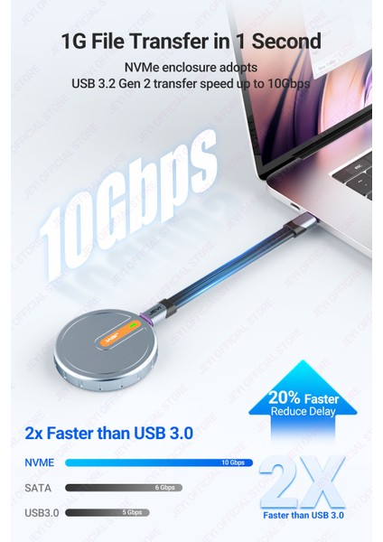 2230 M.2 Nvme Ssd Kutusu Magsafeli 3.2 Gen2 10Gbps Süper Hızlı Magsafe Yapışkanlı Manyetik Telefon Tablet Macbook İpad Laptop Type-C girişli Tüm cihazlara Uyumlu. Uyumlu Son Nesil Teknoloji