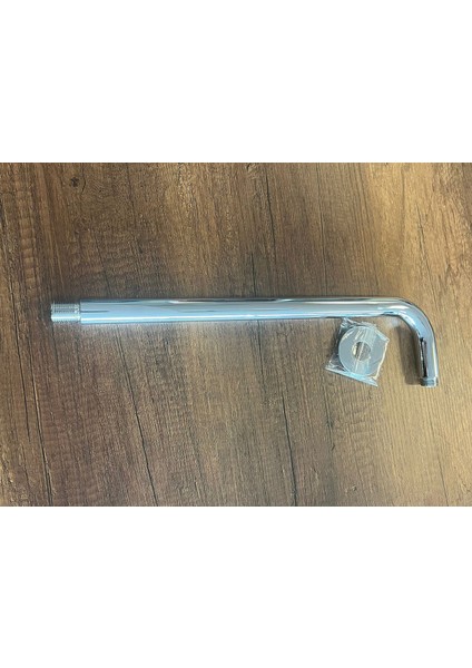 YT296 Ankastre Duvardan Tepe Duş Başlığı Borusu Oval 40CM