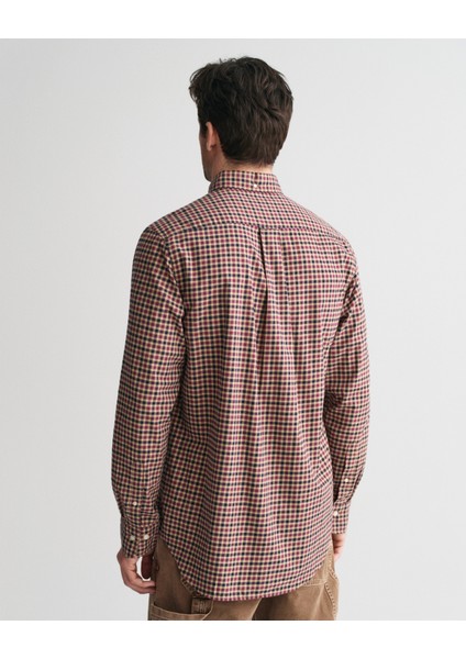 Erkek Bordo Regular Fit Düğmeli Yaka Logolu Gömlek 3240193.638 fiyatları